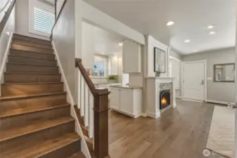 Upstairs to 2 bedrooms and 1 bath