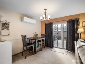 Dining Area. With a ductless mini-split for A/C.