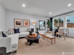Flexible lower level bonus room provides a variety of functional possibilities. Photo is of model home-Victorian plan-elements of the Chateau plan can vary.