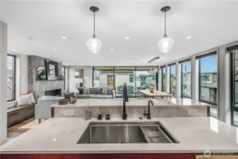 views even while doing the dishes!
