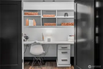 Office space off of lower level flex room.