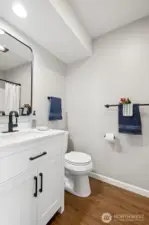 Full hallway bath is newly updated! Bathtub/shower combo.