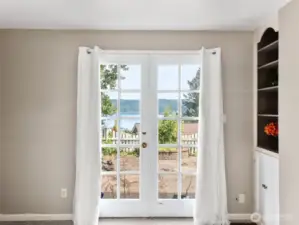 View from the French doors in the LR