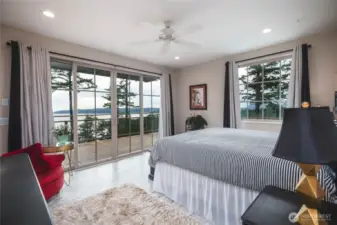Master bedroom with gorgeous view