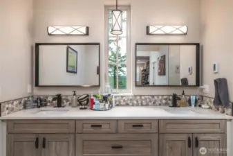 Large master bath vanity