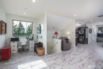 Second floor living area with office spaces