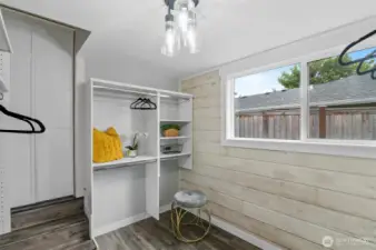 Huge closet off the primary bedroom.