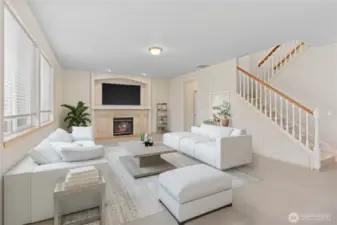 virtually staged living room