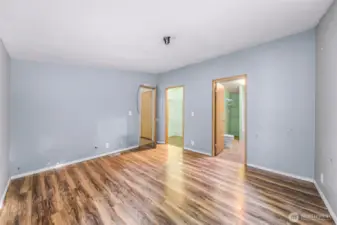 Huge master suite with big walk in closet and your own bathroom