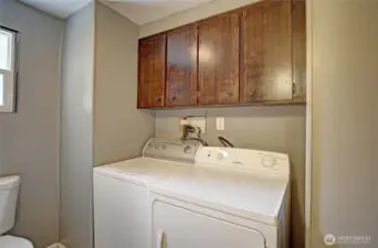 Washer and Dryer in spacious new bathroom!