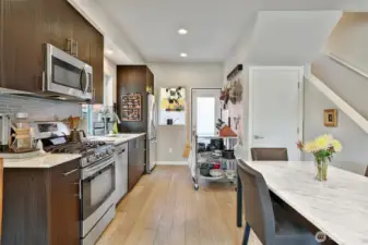 Stainless appliances, natural gas range, and plenty of space to prepare your favorite dishes.