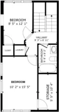 Second floor - dimensions are approximate
