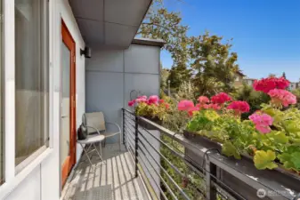 Balcony from primary bedroom