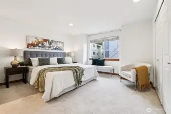 Upstairs, two bedrooms both boast brand new carpet and their own full ensuite bathrooms!