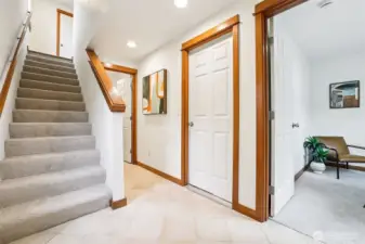 Head downstairs for garage access, more storage, laundry, and a 3rd bedroom/office!