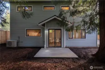 30amp outlet next to the exterior HVAC unit is ready to power your hot tub or sauna!