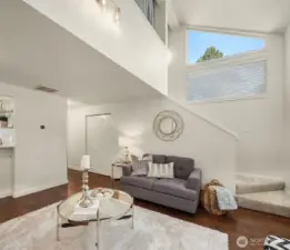 Bright and airy atmosphere with vaulted ceilings.