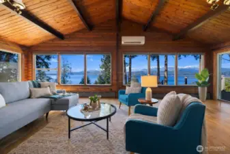 A view like this never stops feeling special... and for added comfort, a mini split with A/C was installed after the original radiant heat system became troublesome.