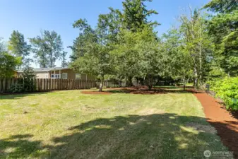 Beauty bark put down on  property in August of '25