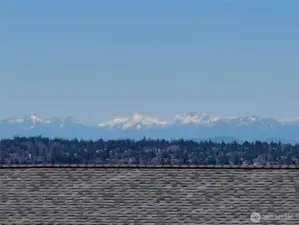 View of Olympics on a clear day from the condo's deck