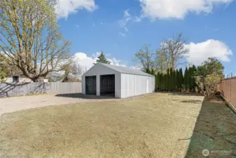 Plenty of space for garden beds, parking, and play area.