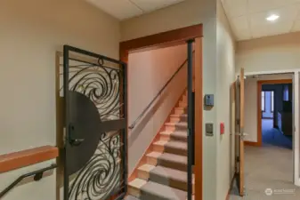 Stairs to Penthouse - Also served by elevator