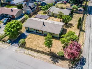 Arial shot of property from front