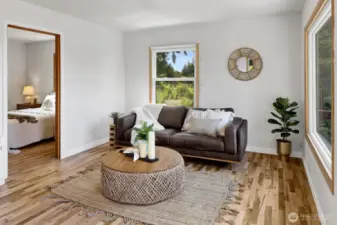 Original hardwood floors and lots of light