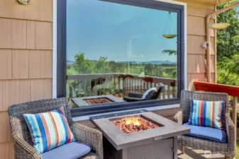 A perfect deck for morning coffee or evenings relaxing with the sunset