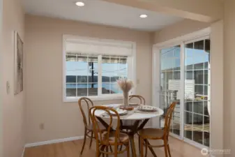 DINING AREA WITH VIEW OF PUGET SOUND