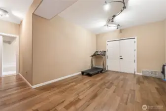 Unique hidden room cleverly concealed with a bookcase entrance, offering flexible use and fun.