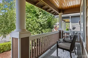 Enjoy your mornings on the cozy front porch