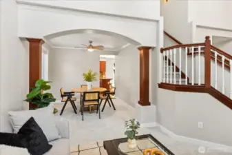 Formal dining area off of the living room