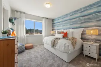 Photos are of a staged Bridger floor plan model.