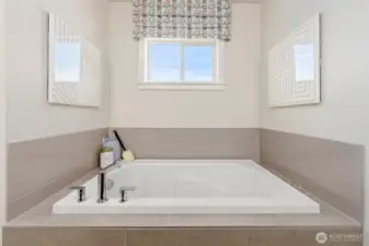 Photos are of a staged Bridger floor plan model.