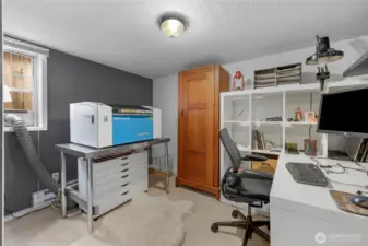 Second lower level room currently being used as a home office.