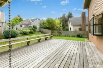 Custom entertainment sized ACZA-treated deck for low maintenance and enjoyment.