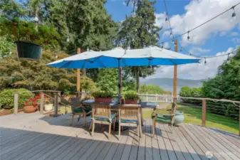 Inviting deck off kitchen/sitting room for entertaining in style.