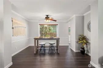 Dining room off kitchen.