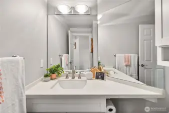 1/2 bathroom on main floor.