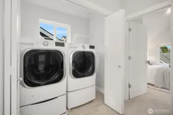 Full-size Washer and Dryer conveniently on the second floor