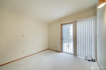 3rd bedroom upstairs walks out onto the deck.