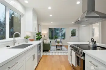 Open floor plan makes entertaining easy.