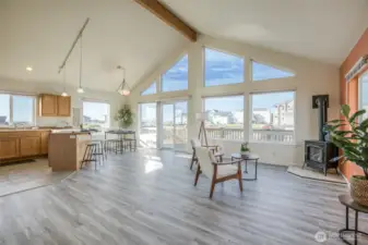 VIEWS for days! Gorgeous wall of windows with natural light to brighten up even the cloudiest rainy day.