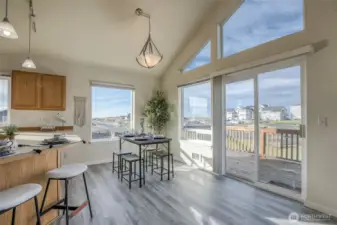 Dining space with incredible views.