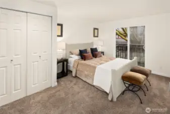 Your own peaceful primary retreat with sliding glass doors that invite in natural light, plus a private ¾ ensuite bath with shower for added comfort.