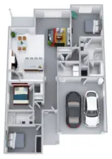 3D Floor Plan example - home is complete