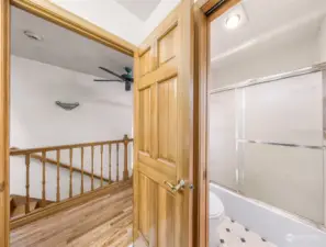 Separate room for toilet and shower