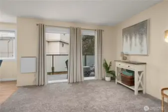 Slider off the spacious living leads to the private patio area!