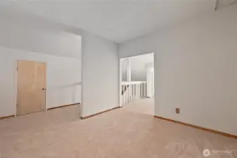 Loft open bedroom unstaged